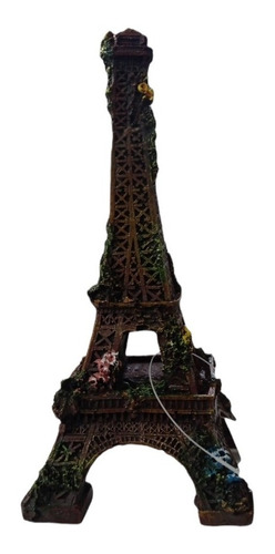 Adorno Para Acuario En Resina Torre Eiffel 7x7x16cm