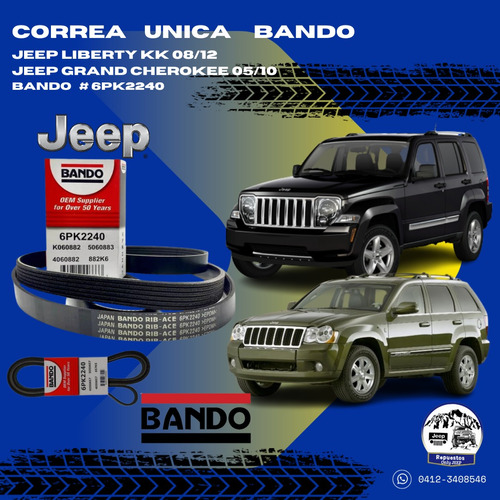 Correa Unica Bando 6pk2240 Jeep Cherokee Kk Y Más. Original 