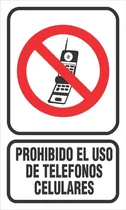 Comprar Cartel Prohibido El Uso De Teléfonos Celulares 15x25 Cm 