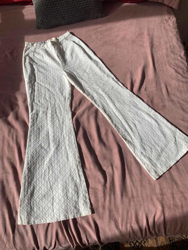 Conjunto Pantalón Y Top Blanco Talle S Diseño Elsa Serrano 