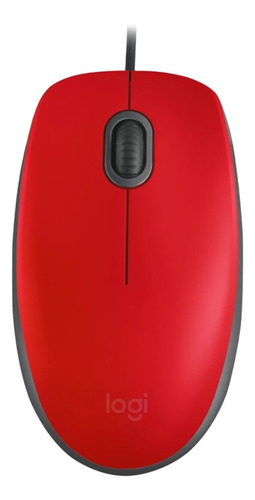 Mouse Logitech M110 Silencioso Usb Rojo