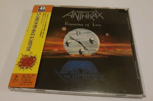 Anthrax - Persistense Of Time Edición Japonesa 1992 Con Obi