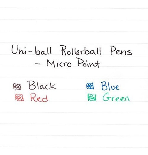 Imagen 5 de 8 de Uni-roller Plumas, De Punta Fina (0,7 Mm), Rojo, 12 Count.