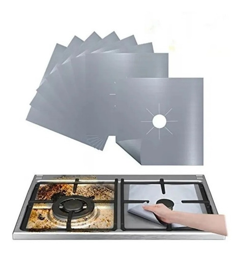 Imagen 3 de 5 de Placas Protectoras 2 Hornallas Reutilizables Antiadherente