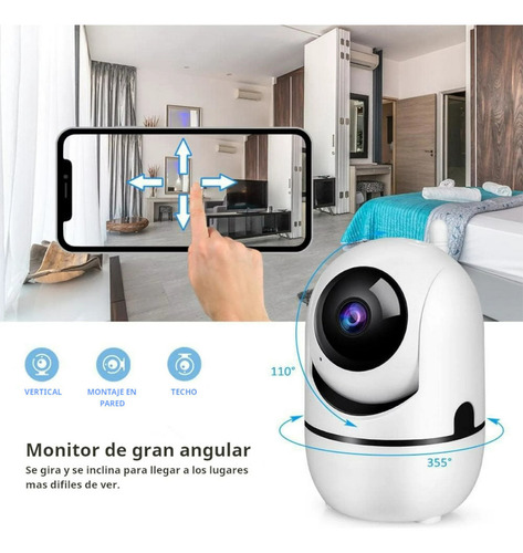 Cámara Wifi Robotizada Mitzu Mcs-2007 Microfono Altavoz App