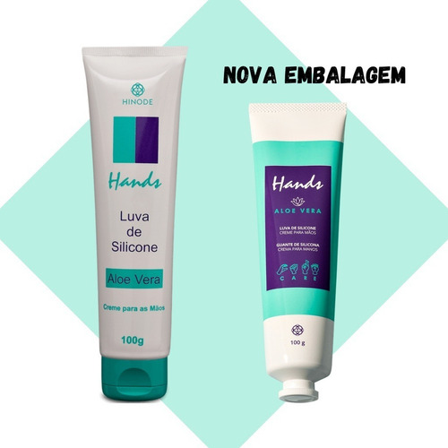 Luva De Silicone Aloe Vera Creme Para As Mãos Hands 100g Neutra