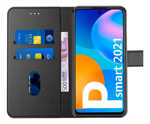 Funda Premium Carcasa Cartera Cuerocon Para P Smart 2021/y7a