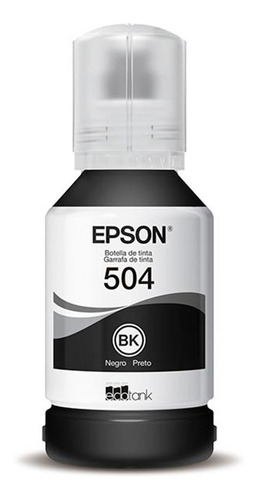 Botella Tinta Epson T504 Original Negro 127 Ml T504120