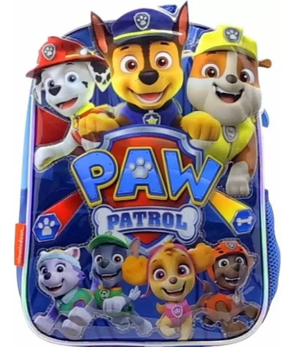Mochila Espalda Paw Patrol 12p Patrulla Canina Escolar