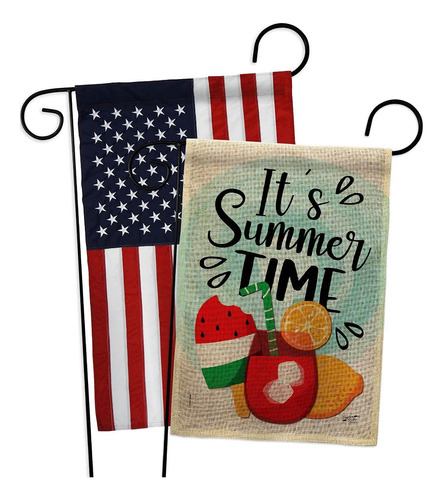 Angeleno Heritage Its Summer Time - Bandera De Arpillera Par