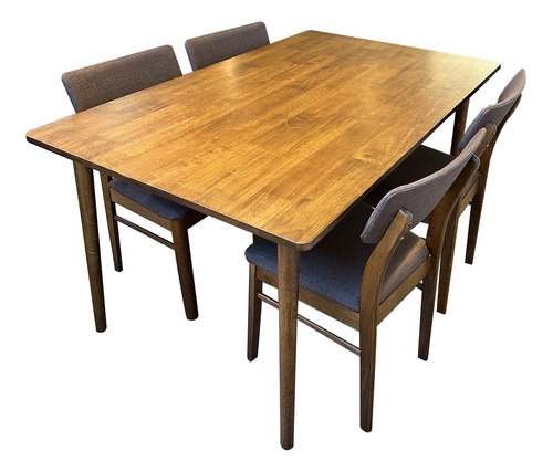 Juego De Comedor Mesa + 4 Sillas Madera Brandson