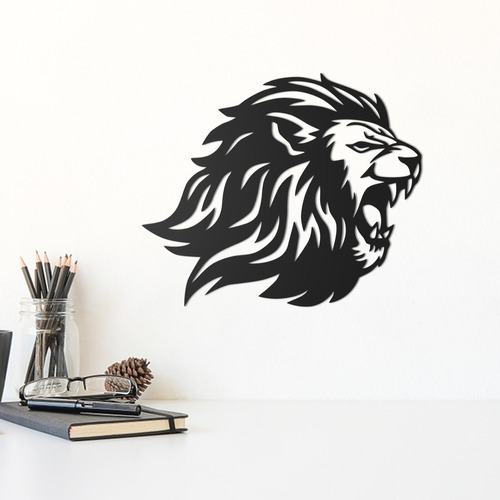 Quadro Decorativo Parede Animal Leão 30cm