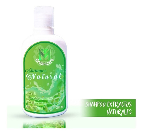 Shampoo Natural Orgánico Extractos Botanicos Unisex * 200 Ml