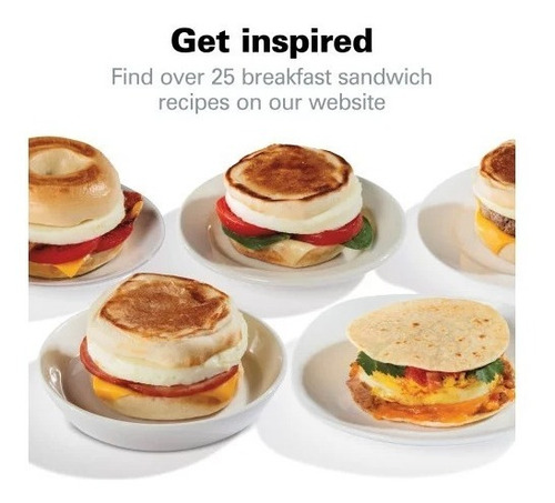 Hamilton Beach Sandwichera Doble Desayuno Color Negro