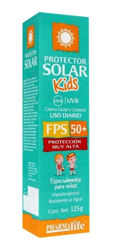 Protector Solar Kids Fps50 Facial Corporal Bebe Y Niños