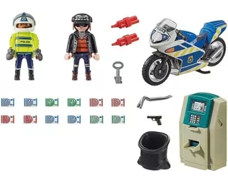 Playmobil Caixa Eletrônico Com Policial E Fugitivo - Sunny