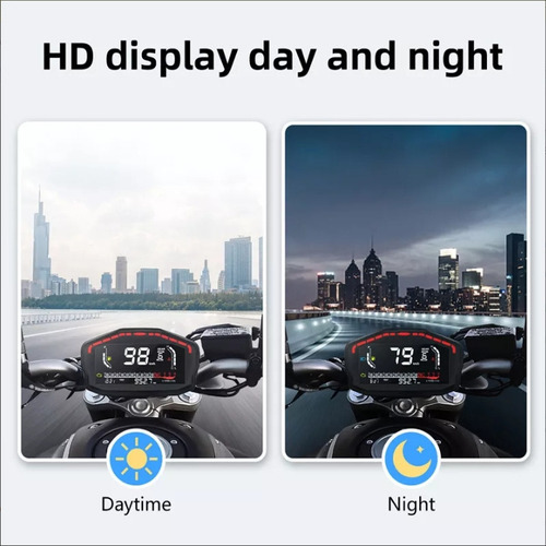 Velocímetro Digital Universal Para Motocicletas Y Tacómetro