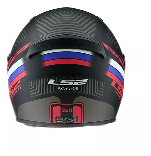 Imagen 4 de 8 de Casco Moto Integral Ls2 352 Zen Negro Rojo Mate