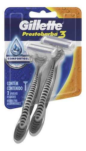 Rastrillos Desechables Gillette Prestobarba3 Regular 2 Pza