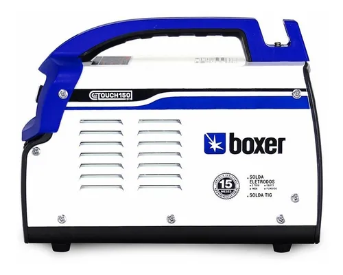 Máquina solda inverter Touch 150 BV branco/azul 110V/220V Profissional Boxer