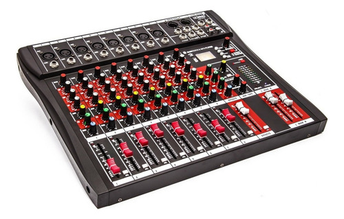 Mesa De Som Bluetooth Usb Mixer Mp3 Digital 8 Canais Le711