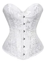 Comprar Corset Espartilho Corselet Corpete Bordado 3d Afina Cintura