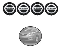 Comprar Kit De 4 Centros De Rin Nissan Versa  2012-2014 Negro 54 Mm