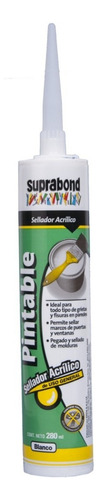 Sellador Acrílico Pintable Suprabond 280ml Blanco 