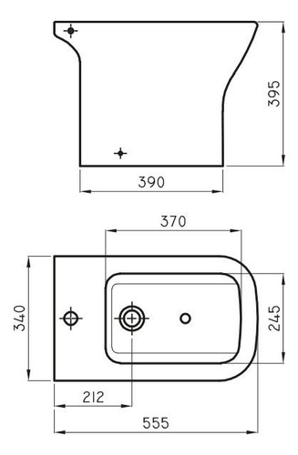 Bidet Ferrum Temple 1 Agujero Bba3x-b Blanco