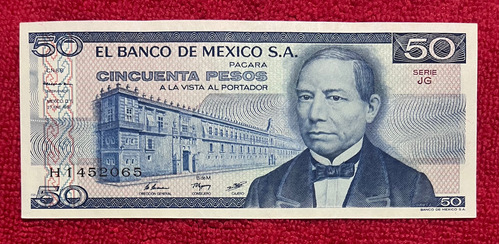 Billete 50 Pesos, Benito Juarez