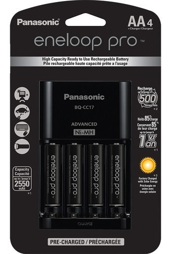 Pilas Recargables Panasonic Eneloop Pro Aa X4 Con Cargador 