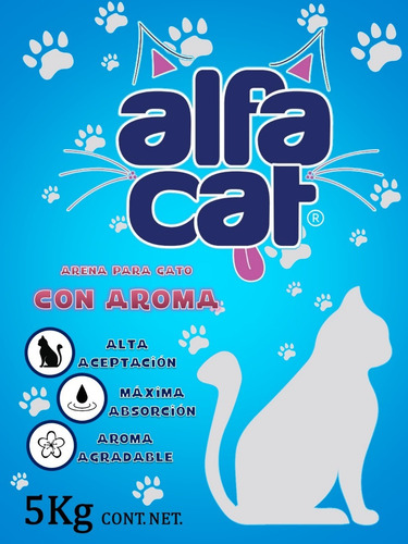 Arena Para Gato Alfa Cat Bolsa De 6 Kg Peso Neto
