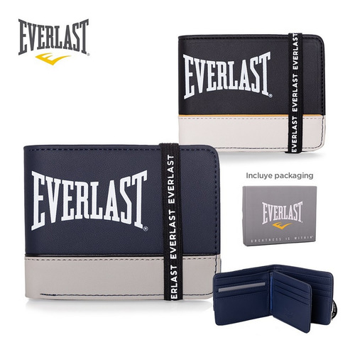 Imagen 2 de 4 de Billetera Hombre Everlast Cuero Pu Original Cod 26867 Ellobo