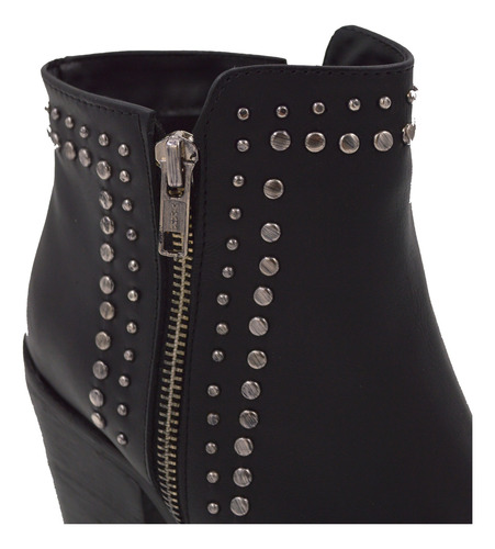 Botas Botinetas Taco Mujer Zapatos Cuero Moda Tachas 417pm