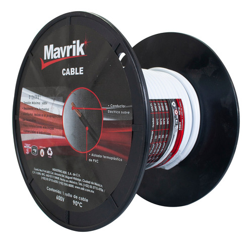 Cable Mavrik Cal. 10 Blanco 25mts