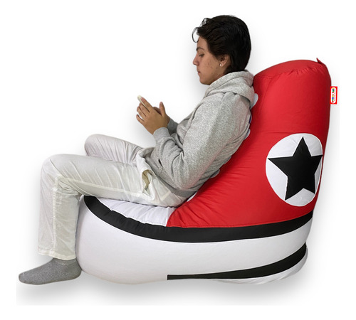 Sillon Puff Zapato Tenis Tipo Converse Soporta Hasta 85 Kg