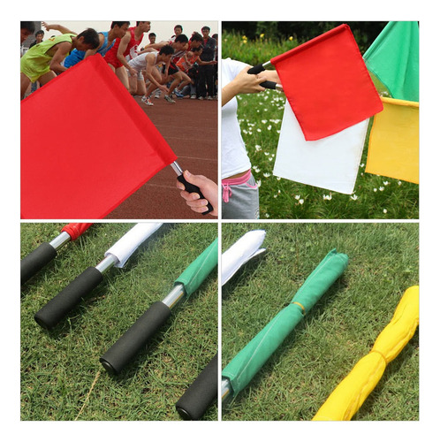 A. 4 Banderas De Carreras, Bandera De Árbitro, Bandera De