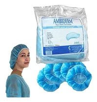 Comprar Gorro Para Paciente Tipo Cofia Azul Ambiderm 100 Piezas 