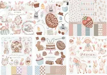 Comprar Kit Combo Digital Pascua Papeles + Clipart  Acuarela