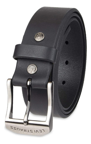 Levis Cinturón 100% Cuero Para Hombre Con Hebilla, Negro, 32