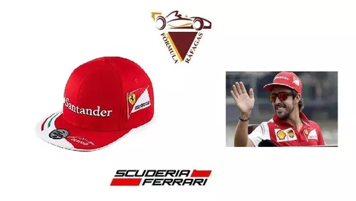 Fernando Alonso F1, Scuderia Ferrari F1, gorra de béisbol original firmada  II.