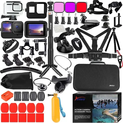 Kit De Accesorios Para Gopro Hero 13, 12, 11, 10, 9 Negro | Cuotas sin ...