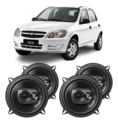 Alto Falante Gm Celta 2012 A 2015 Pioneer 200w Rms Kit