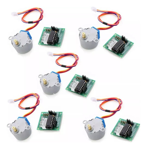 5 Pzas De Motor A Pasos 28byj-48 Con Driver Unl2003, Arduino