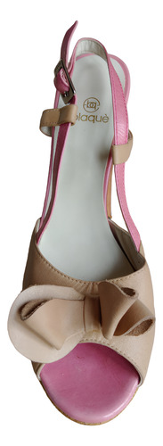 Tacos De Cuero Blaqué Color Rosa Camel T 38 (Usado)