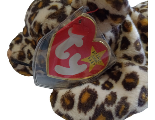 Leopardo Peluch Ty Beanie Baby Freckles Panthera Pardus 1996 Manchas
