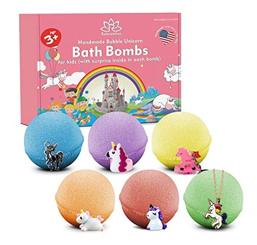 Unicorn Bath Bombs For Kids With Surprises Toys Inside  Org
