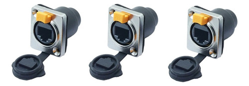 Kit 03 Conector Ethernet Rj45 Keystone Emenda Tomada Rack