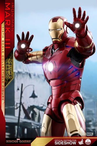 Iron Man Mark Iii Deluxe Version 1/4 Hot Toys Con Caja Café
