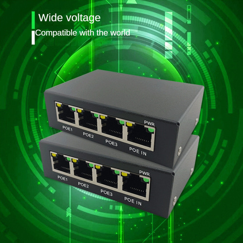 Extensor De Conmutador De Red Gigabit Poe Extender 100/1000